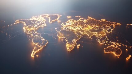 Global city lights network map