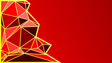 Abstract red tone polygon geometric design modern luxury background illustration.