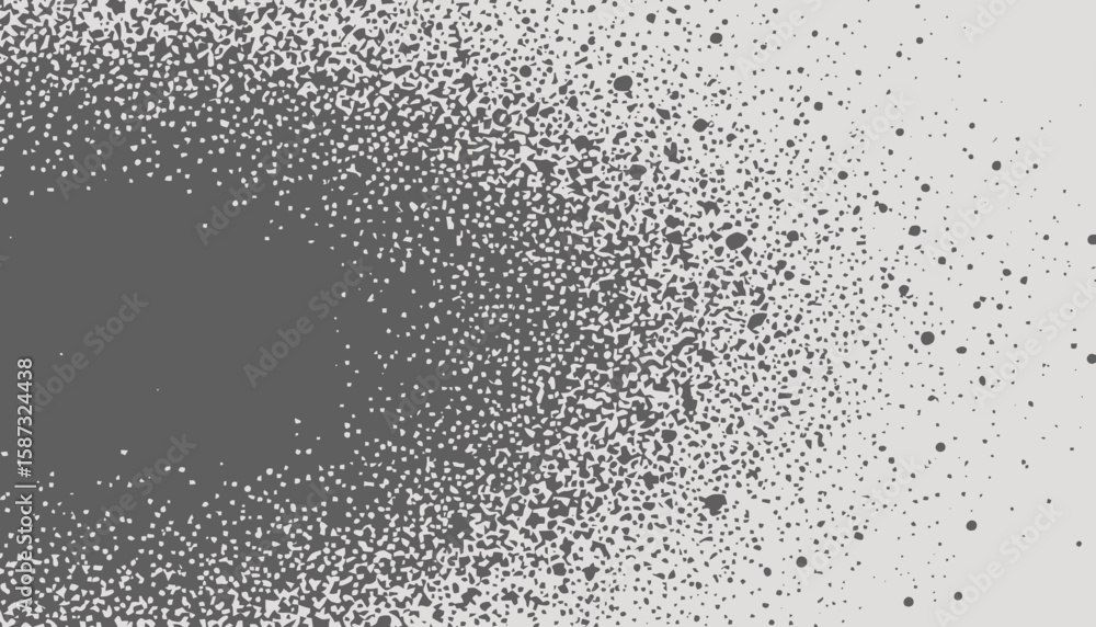Poster abstract spray paint effect with gradient and scattered dots for a grunge style design