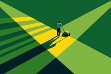 abstract green background with people