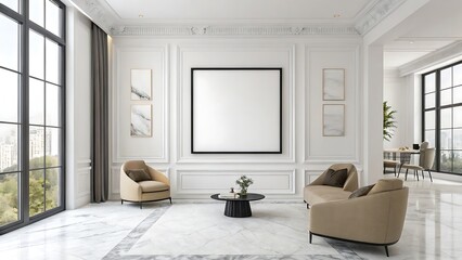 Elegant White Living Room Interior Design Modern Luxury Home Decor