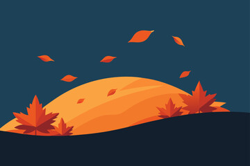 vector illustration of an autumn background