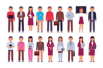 Diverse Group of Professionals: Illustrative depiction of a dynamic ensemble of various professionals. They showcase a collective of individuals, each with a distinct identity.