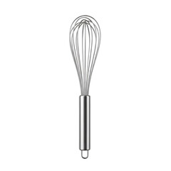 Shiny silver whisk on dark background
