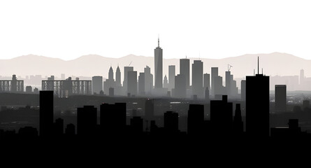 Naklejka premium sunrise, city, skyline, morning, dawn, urban, sunlight, golden hour, buildings, cityscape, horizon, sky, warm light, sunrise sky, silhouettes, architecture, high-rise, rooftops, glowing sky, reflectio