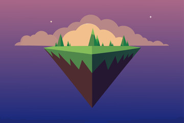 landscape with mountains and lake