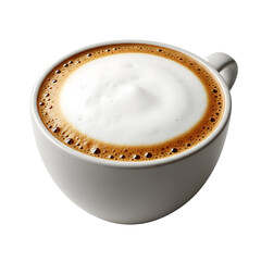 Perfect cappuccino creamy foam on black