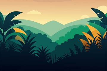 sunset over the mountains