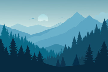 Obraz premium winter mountain landscape with snow