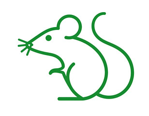 Green Mouse Illustration
