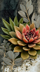 Symphony of Succulent Survival in Abstract Xerophyte Landscape