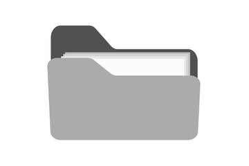 Office Folder Icon File Folder Icon Document File Storage Office Folder Icon With Documents. Vector Illustration