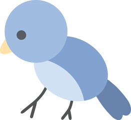 Collage of one blue bird