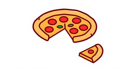 pizza illustration, slice of pizza, cartoon pizza, pizza clipart, pizza on plate, melted cheese, pizza crust, pizza topping, food vector, pizza with olives, pizza with mushrooms, spicy pizza, veggie p