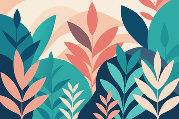 seamless background with leaves