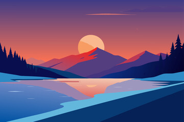 sunrise in mountains