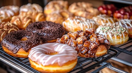 A_tray_of_fresh-baked_donut