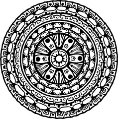 Obraz premium Tribal Sun & Moon Mandala Vector bundle graphics