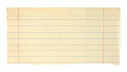 Torn Notebook Paper Lined, Blank, Vintage, Cream, Textured, Grunge, School, Writing, Note, Paper