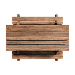 Overhead view of modern teak picnic table PNG