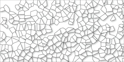 Obraz premium Abstract cell structure illustration in black lines with shadows on white background ideal for science biology and modern design projects
