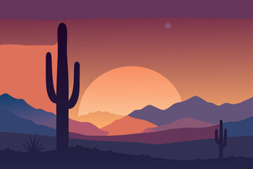 desert landscape with cactus