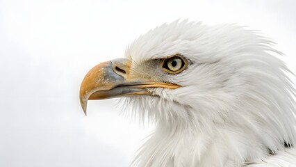 Fototapeta premium Close-Up of a White Eagle with Fierce Expression