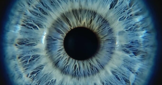 eye in the blue background