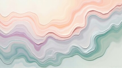 Delicate, flowing abstract pattern of pastel hues.