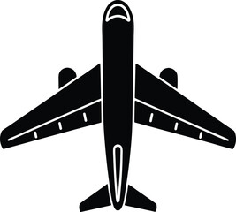 Black Airplane Silhouettes for Aviation and Travel Design