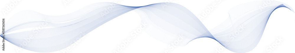 Poster delicate flow of a light blue wave pattern gracefully dances across a pristine white backdrop creati
