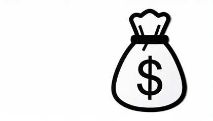 Fototapeta premium Money Bag Icon Finance, Wealth, Savings, Currency, Dollar, Budget, Investment, Assets, Income, Payme