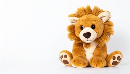 Adorable Brown Plush Lion Toy, Soft Stuffed Animal