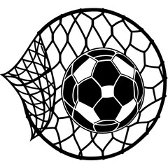 Obraz premium Dynamic Soccer Ball Logo for Teams and Sports Fans