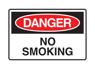 Danger No Smoking Sign