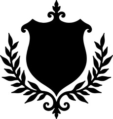  Classic Shield and Laurel Wreath Emblem art vector graphics