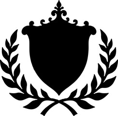  Classic Shield and Laurel Wreath Emblem art vector graphics