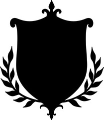 Classic Shield and Laurel Wreath Emblem art vector graphics