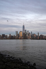 New York City skyline, cityscape of Manhattan in USA. New York City NYC Manhattan Downtown Skyline,...