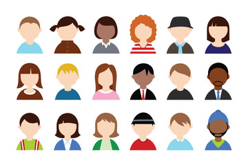 Diverse Avatars: A captivating array of diverse avatars representing various genders and ethnicities, creating an inclusive visual narrative.