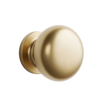 Isolated elegant gold circular door knob