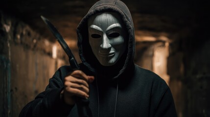 Masked figure threat