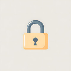 Closed padlock ensuring security and data protection