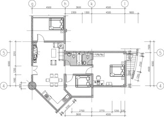 Vector sketch illustration silhouette design section view interior plan site plan layout hotel and apartment