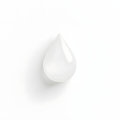 Single drop of milk splashing on white background
