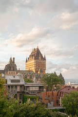 Fototapeta premium Château Frontenac rising above Old Québec, famous landmark in Canada.