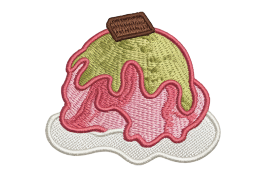 Green pink ice cream dessert sweet treat