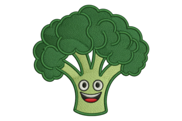Happy broccoli vegetable character food cartoon
