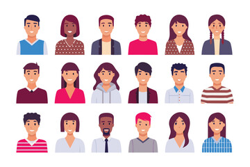 Diversity of Faces: A diverse compilation of various individuals representing different backgrounds, each with their own unique expressions and character. 