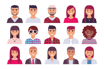 Faces of Humanity: A collection of diverse and cheerful headshots, each person radiating unique character and personality